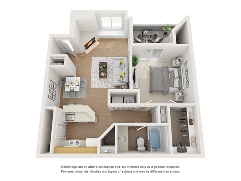 The Scenic Floorplan at The Buttes Apartments, Loveland Colorado